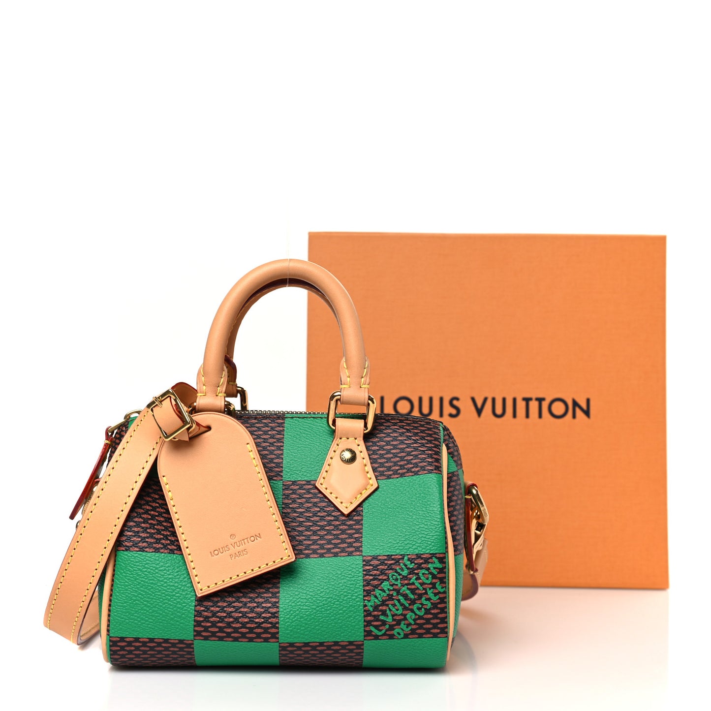 Damier Pop Speedy Bandouliere 18 Green