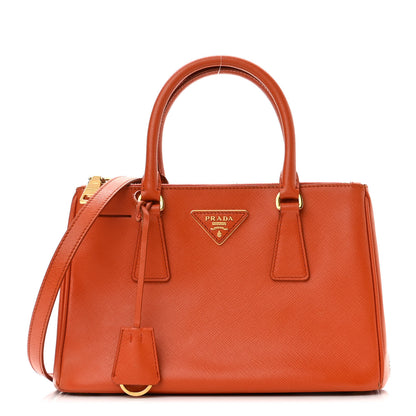Prada Saffiano Lux Galleria Double Zip Tote Papaya 1 of 11