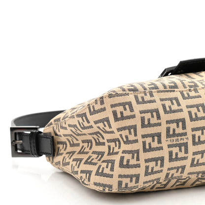 Fendi Zucchino Vitello Baguette Beige Black 9 of 11