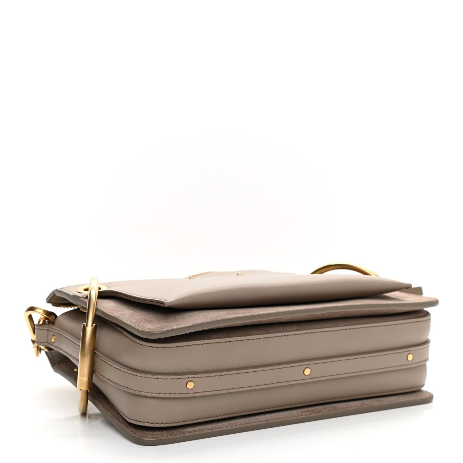 Chloe Calfskin Suede Small Roy Bag Motty Grey 4 of 9