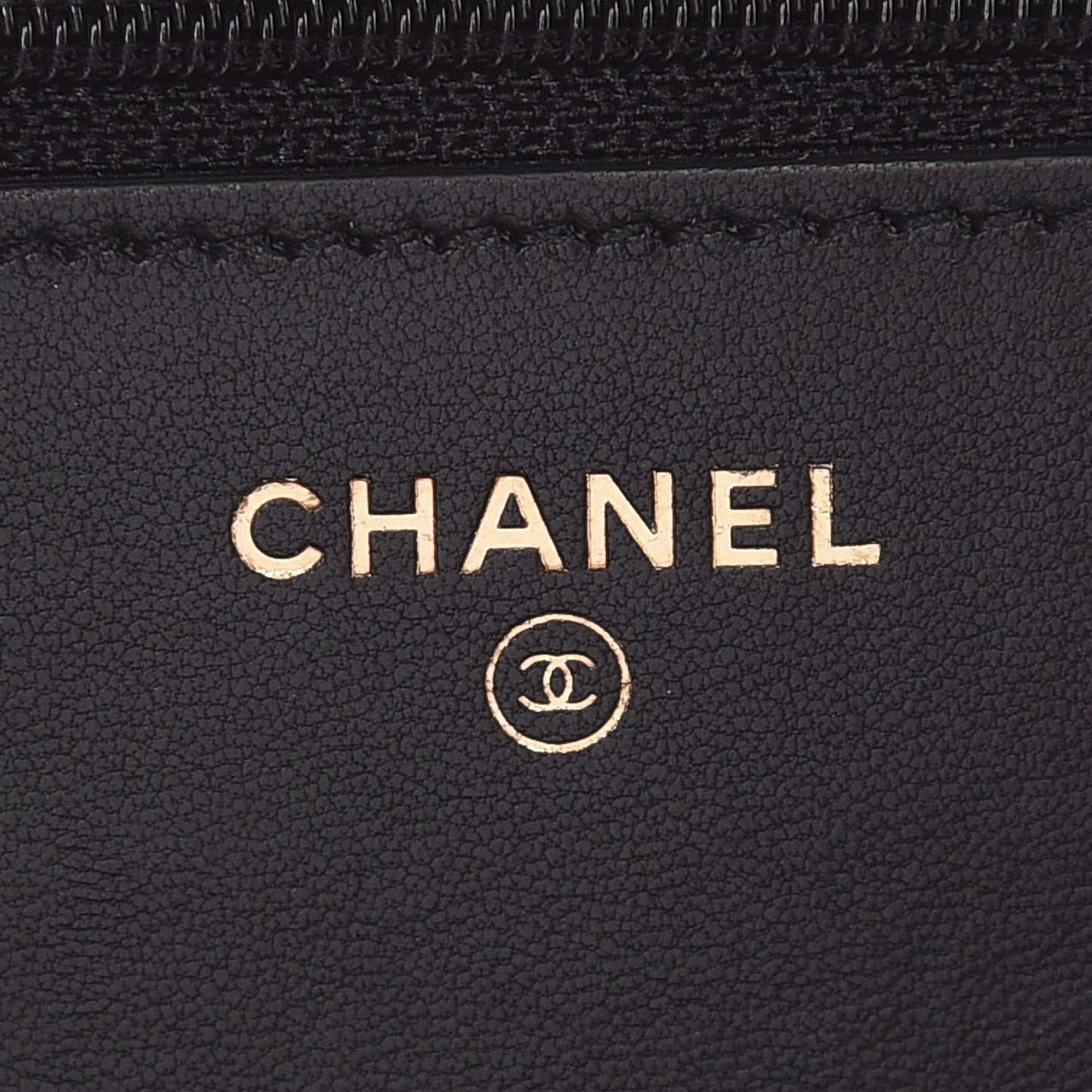 Lambskin Quilted Wallet On Chain WOC Black