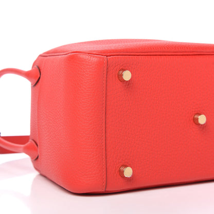 Hermes Taurillon Clemence Lindy 26 Rouge De Coeur 6 of 10