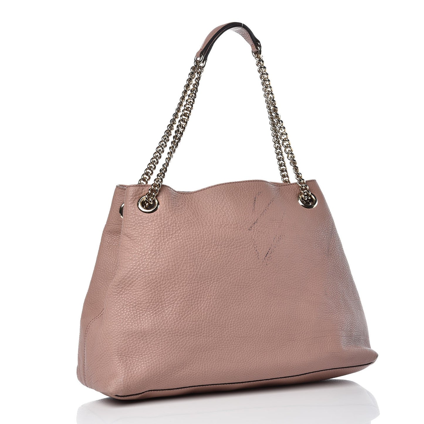 Pebbled Calfskin Medium Soho Chain Shoulder Bag Dark Cipria