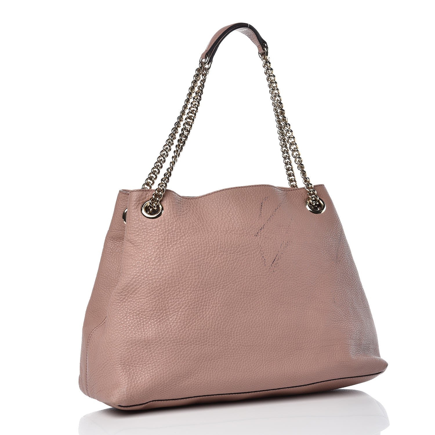 Gucci Pebbled Calfskin Medium Soho Chain Shoulder Bag Dark Cipria 3 of 14