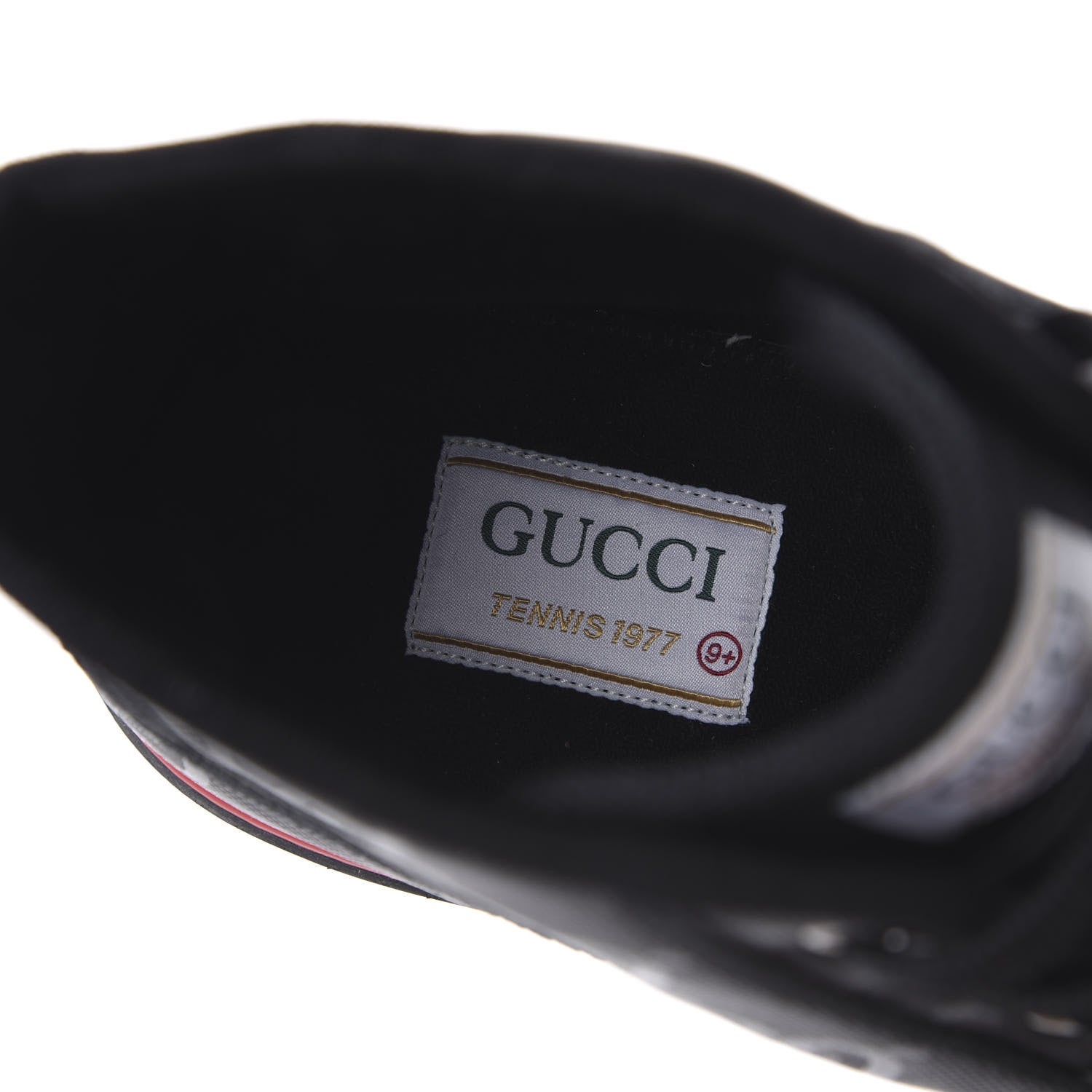 Gucci Econyl Nylon Web Monogram Off The Grid Mens 1977 Tennis High Top Sneakers 9.5 Black 7 of 8