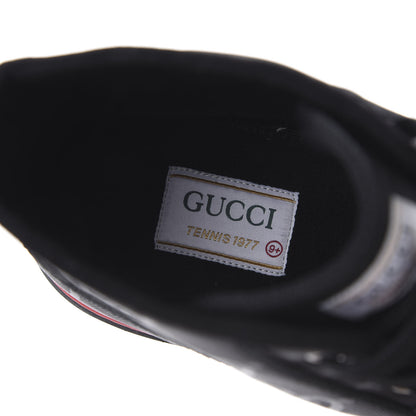 Gucci Econyl Nylon Web Monogram Off The Grid Mens 1977 Tennis High Top Sneakers 9.5 Black 7 of 8
