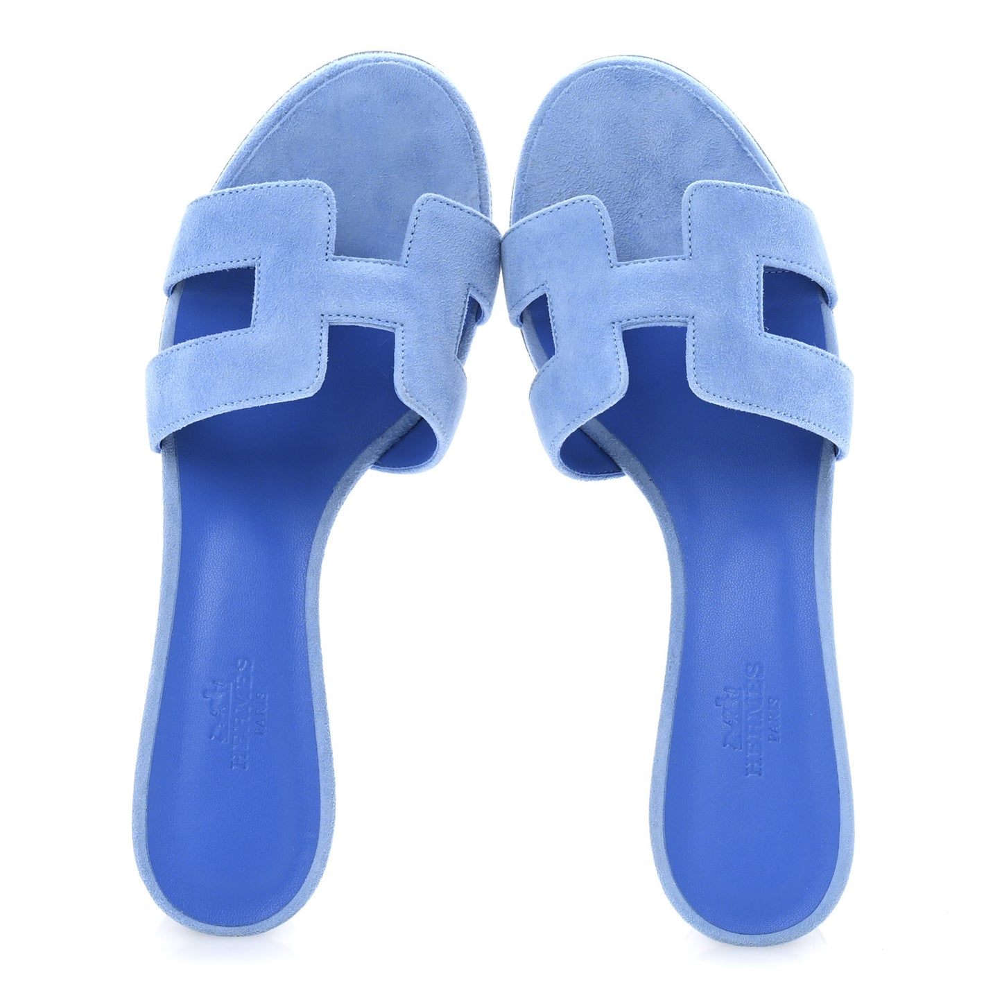 Suede Goatskin Oasis Sandals 37 Bleu Cameo