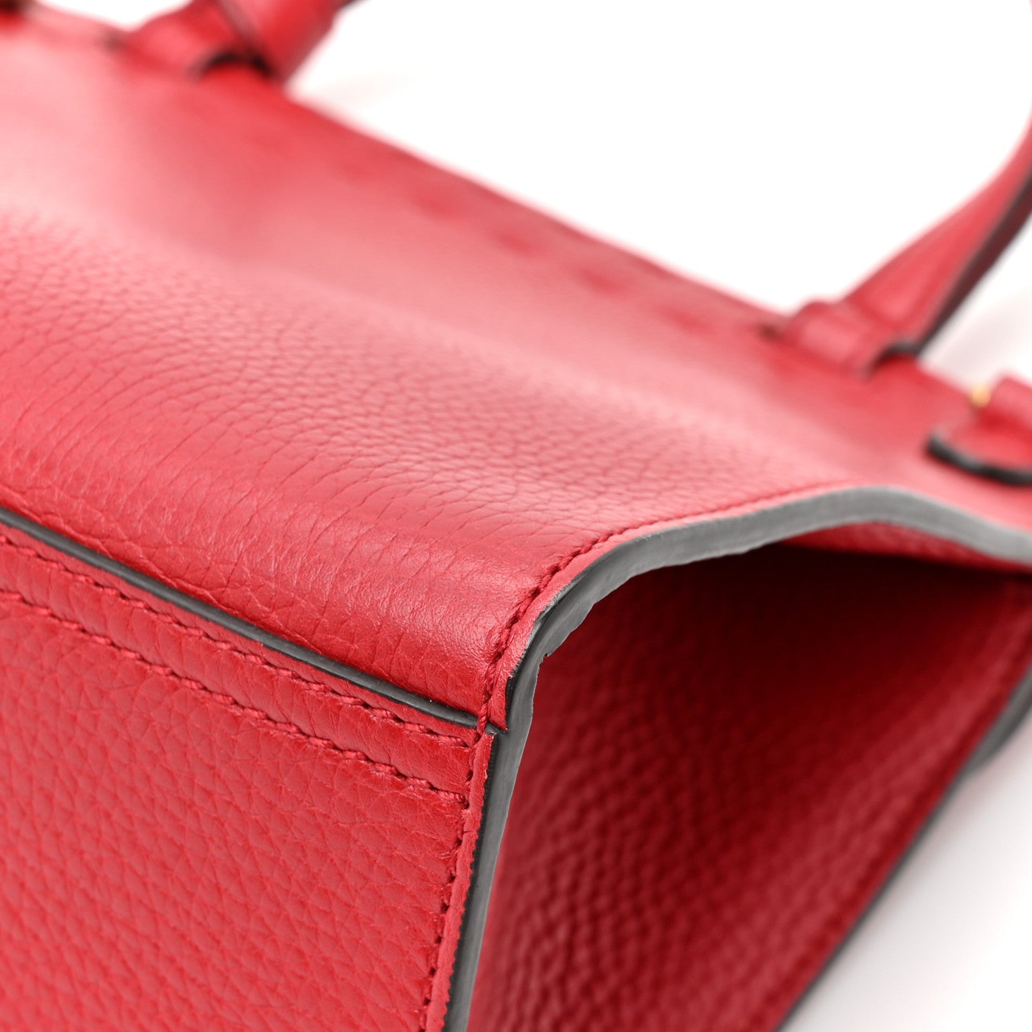 Gucci Cellarius Calfskin Mini GG Marmont Top Handle Bag Vulcanic Red 11 of 11