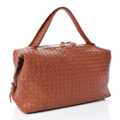 Bottega Veneta Goatskin Intrecciato Woven Top Handle Bag Copper 3 of 12