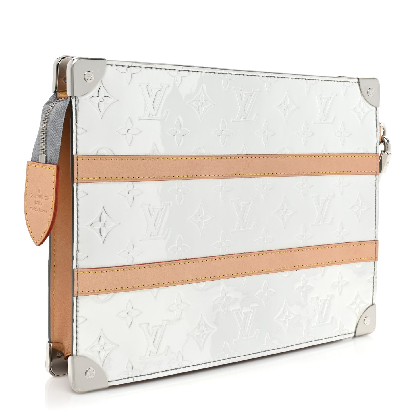 Monogram Mirror Trunk Pouch Silver