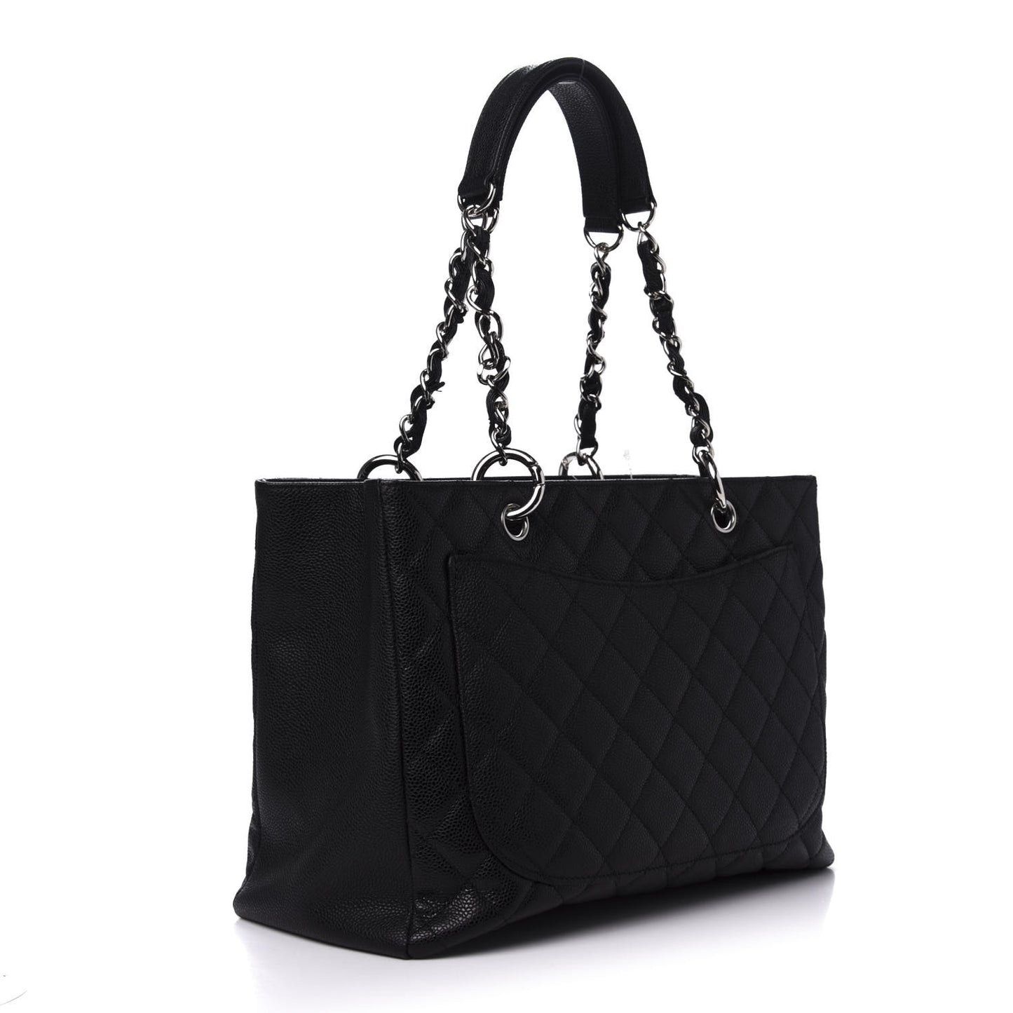 Caviar Quilted Grand Shopping Tote GST Black