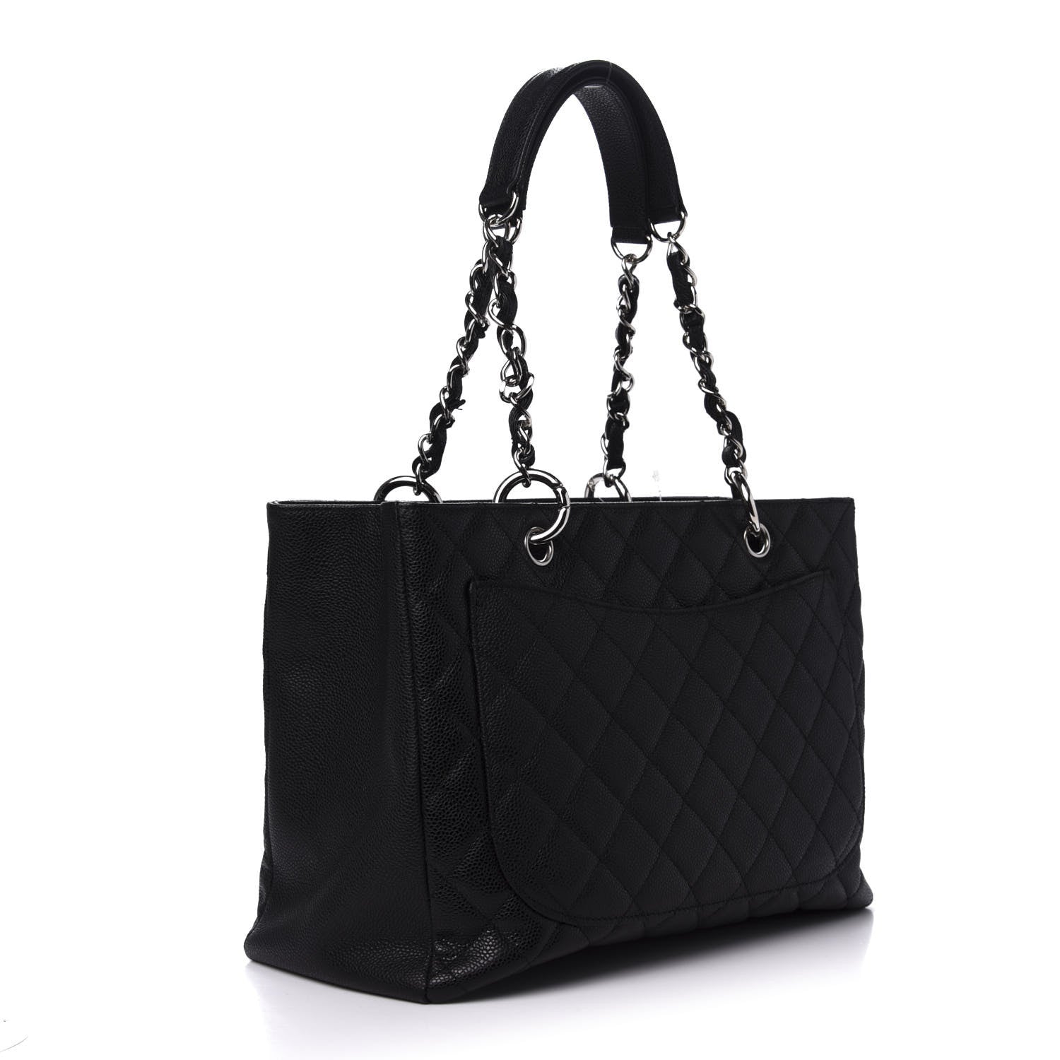 Chanel Caviar Quilted Grand Shopping Tote GST Black 3 of 10