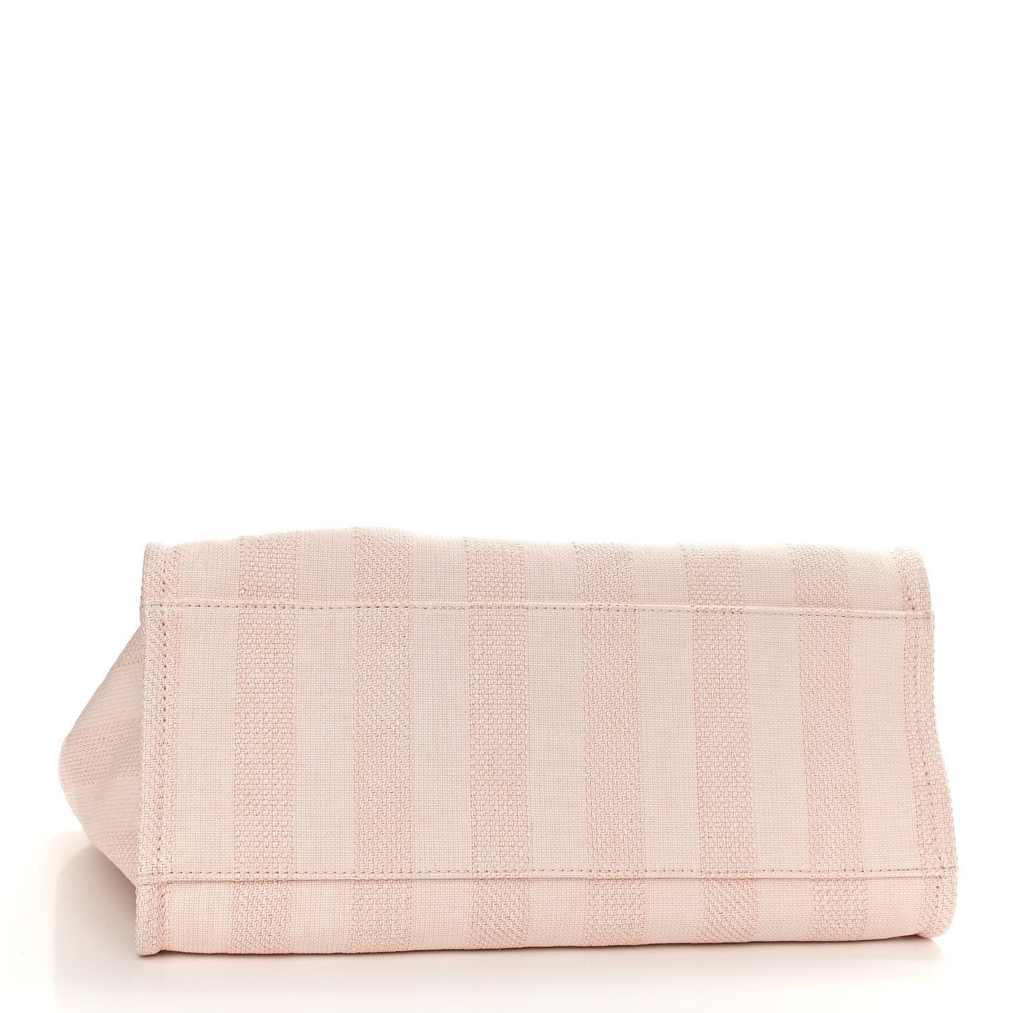 Mixed Fibers Calfskin Striped Medium Deauville Tote Light Pink