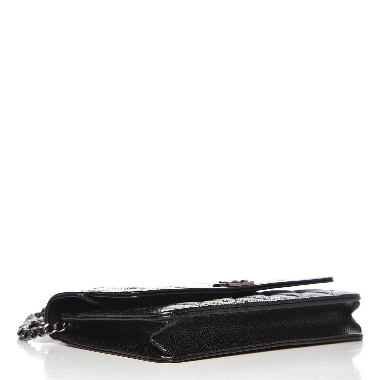 Caviar Quilted Boy Wallet On Chain WOC Black
