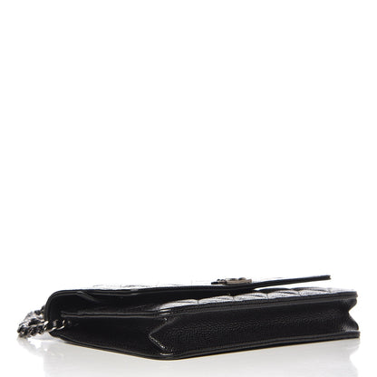 Chanel Caviar Quilted Boy Wallet On Chain WOC Black 4 of 9