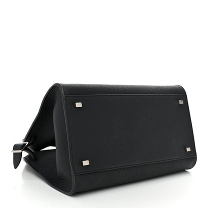 The Row Matte Grained Calfskin Soft Margaux 12 Dark Navy 4 of 9