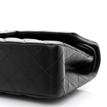Chanel Lambskin Quilted Medium Double Flap Black 10 of 12