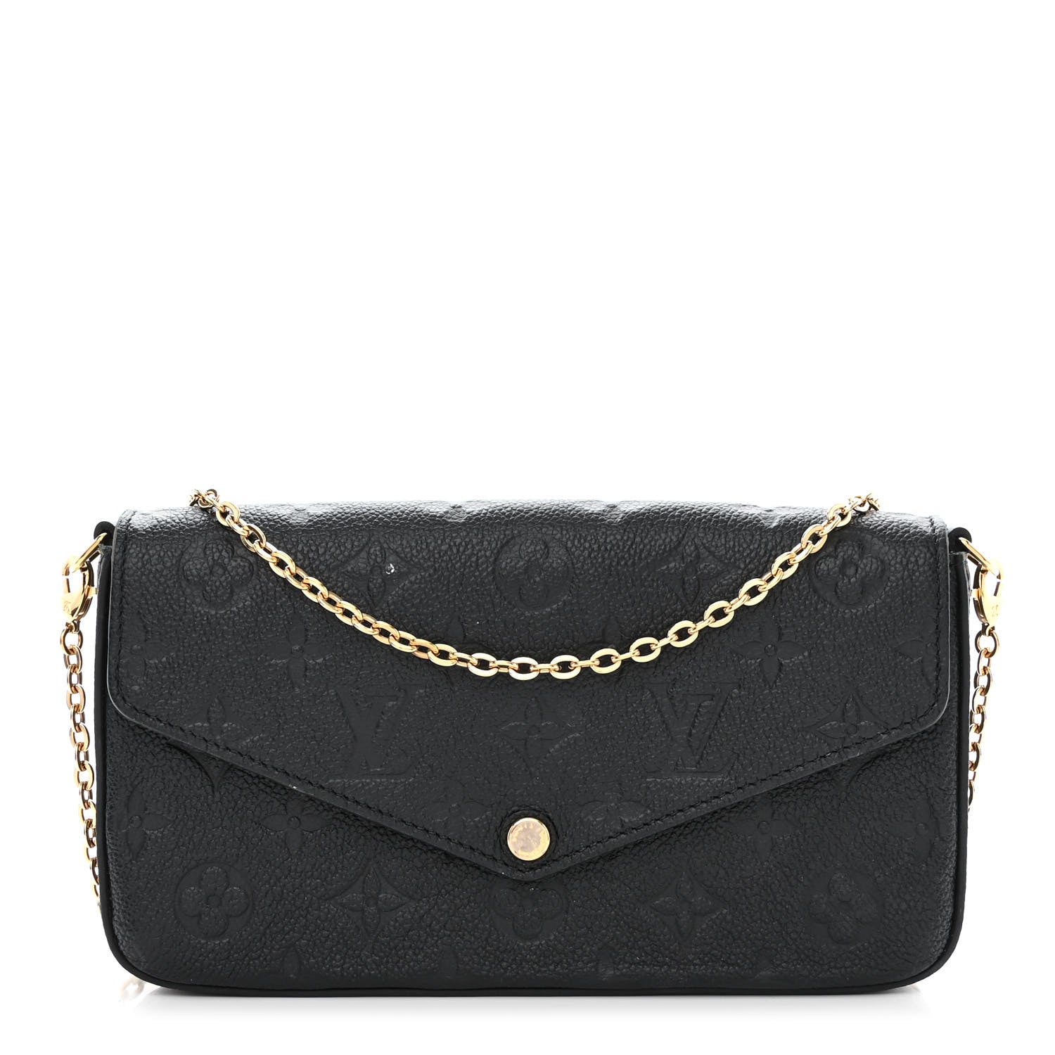 Louis Vuitton Empreinte Pochette Felicie Chain Wallet Black 3 of 14