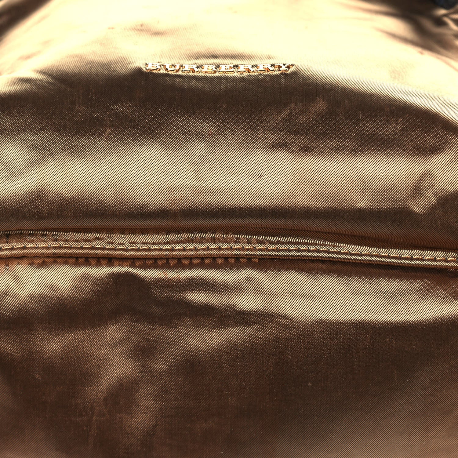 Burberry Metallic Satin Nylon Medium Rucksack Backpack Gold 20 of 20