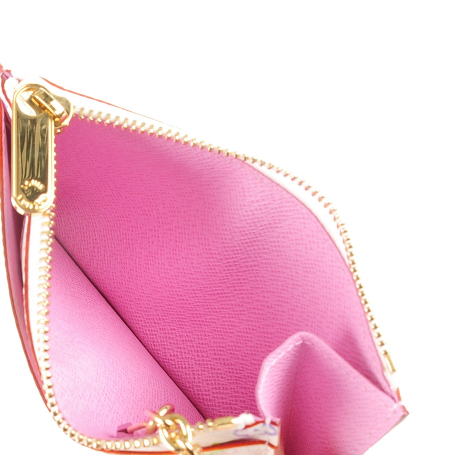 Louis Vuitton Monogram Multicolor Key Pouch White Litchi 5 of 7