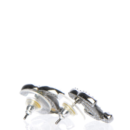 Chanel Ruthenium Crystal CC Earrings 3 of 7