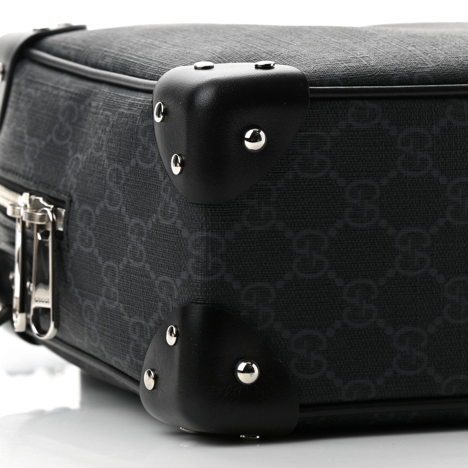 Gucci GG Supreme Monogram Selleria Calfskin Square Messenger Bag Black 9 of 10