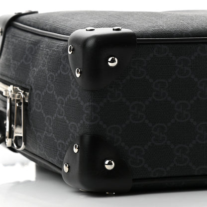 Gucci GG Supreme Monogram Selleria Calfskin Square Messenger Bag Black 9 of 10