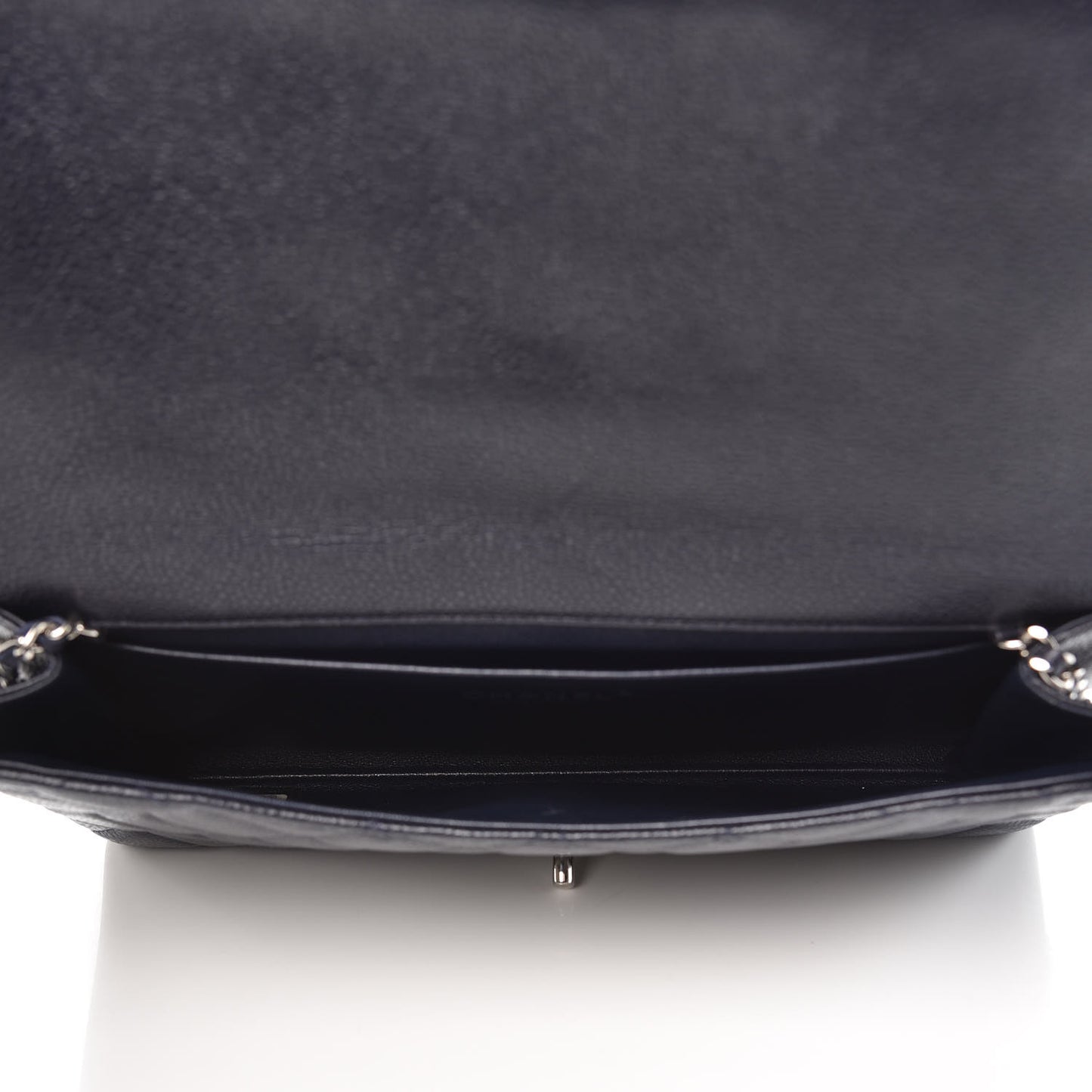 Caviar Quilted Clutch With Chain Flap Blue