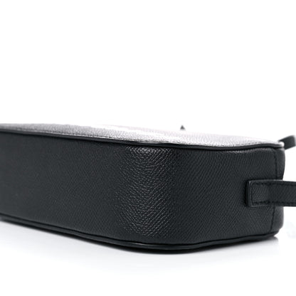 Balenciaga Signature Grained Calfskin Logo XS Ville Camera Bag Black White 9 of 10