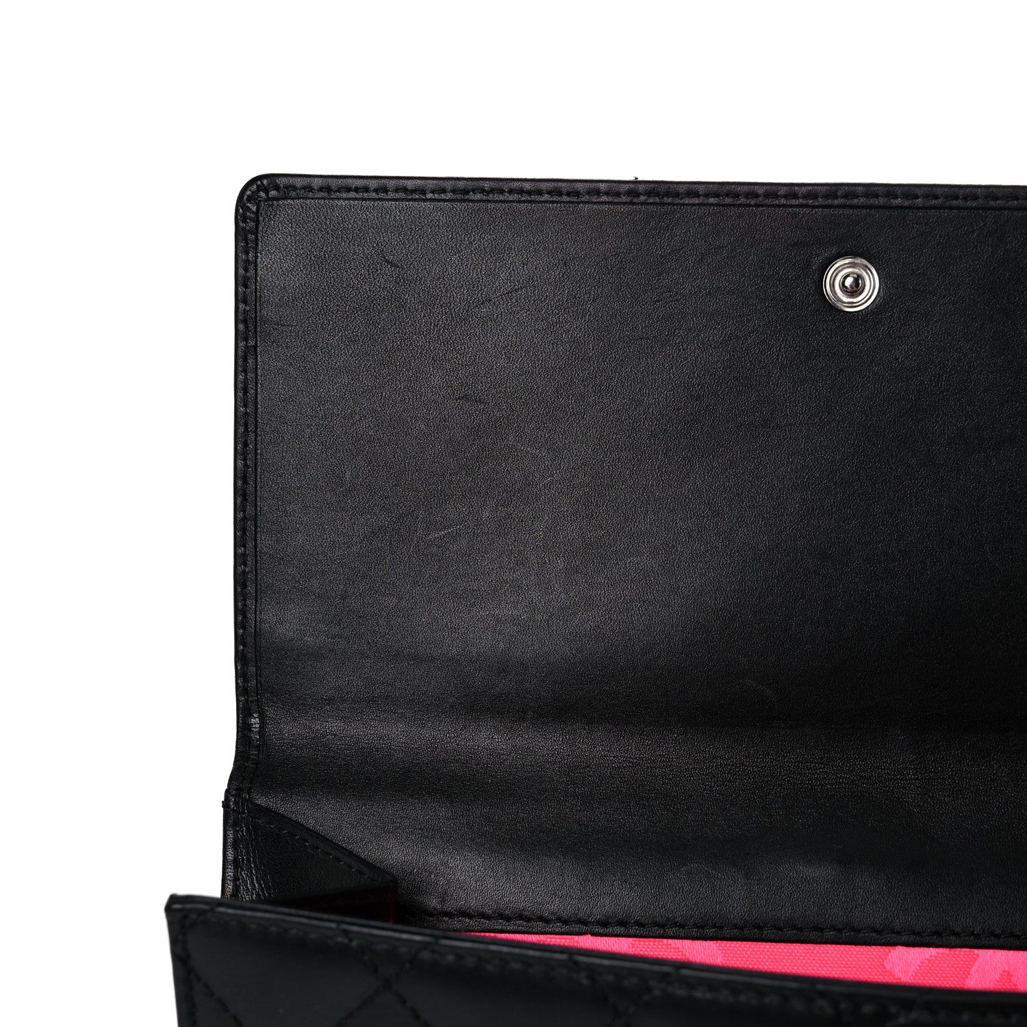 Chanel Calfskin Quilted Cambon Long Double Wallet Black 26 of 29
