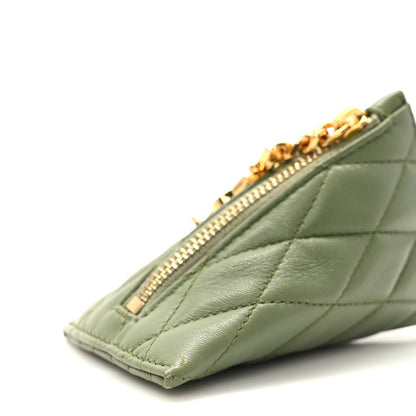 Saint Laurent Quilted Lambskin Berlingo Bag Charm Pistache 8 of 8