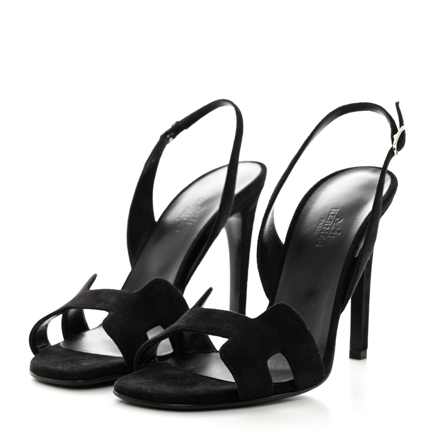 Suede Goatskin Heden 80 Sandals 38 Black