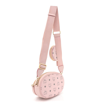 MCM Visetos Small Aren Multifunction Crossbody Pouch Powder Pink 3 of 13