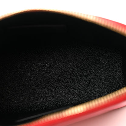 Saint Laurent Calfskin Cosmetic Case New Red 5 of 9