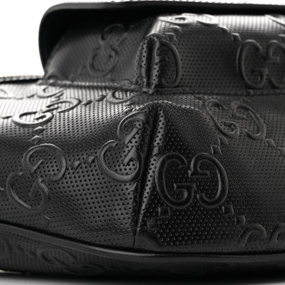 Gucci Calfskin GG Tennis Embossed Pocket Belt Bag Black 9 of 10