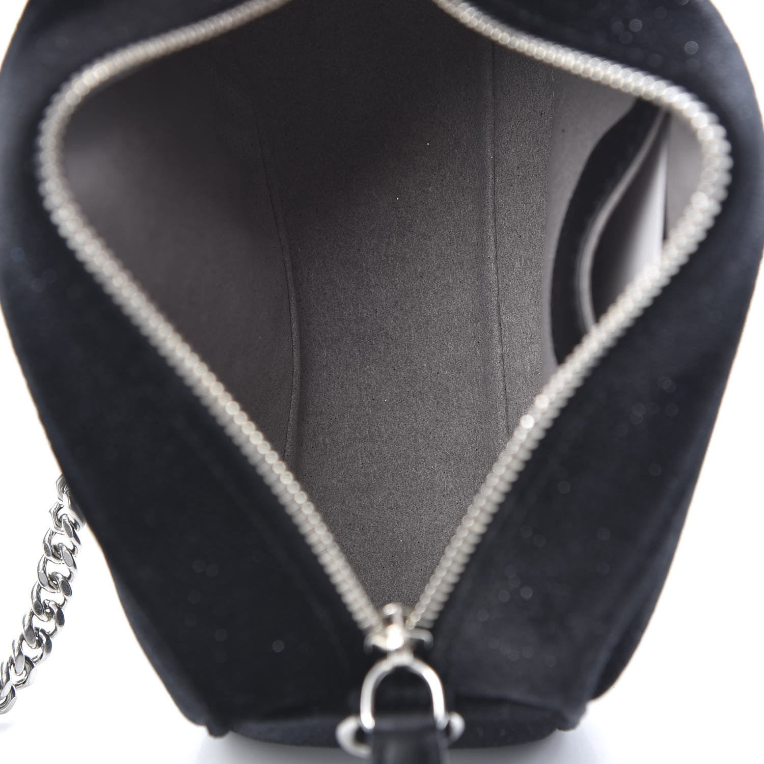 Stella McCartney Glitter Velvet Star Patch Shoulder Bag Black 5 of 9