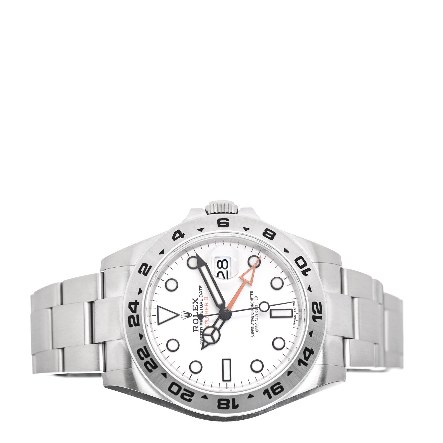 Rolex Stainless Steel 42mm Oyster Perpetual Date Explorer II Watch White 216570 2 of 5