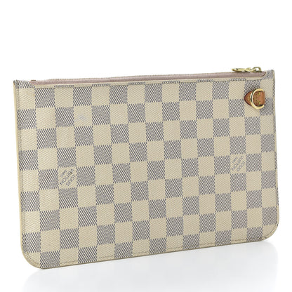 Louis Vuitton Damier Azur Neverfull MM GM Pochette Rose Ballerine 3 of 9