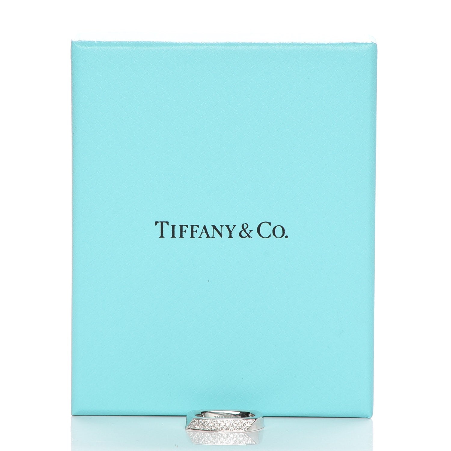 Tiffany 18K White Gold Diamond Frank Gehry Torque Ring 4.5 5 of 5