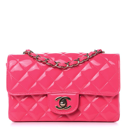 Chanel Patent Quilted Mini Rectangular Flap Pink 1 of 10
