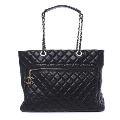 Chanel Lambskin Quilted Large Tote Black 1 of 11