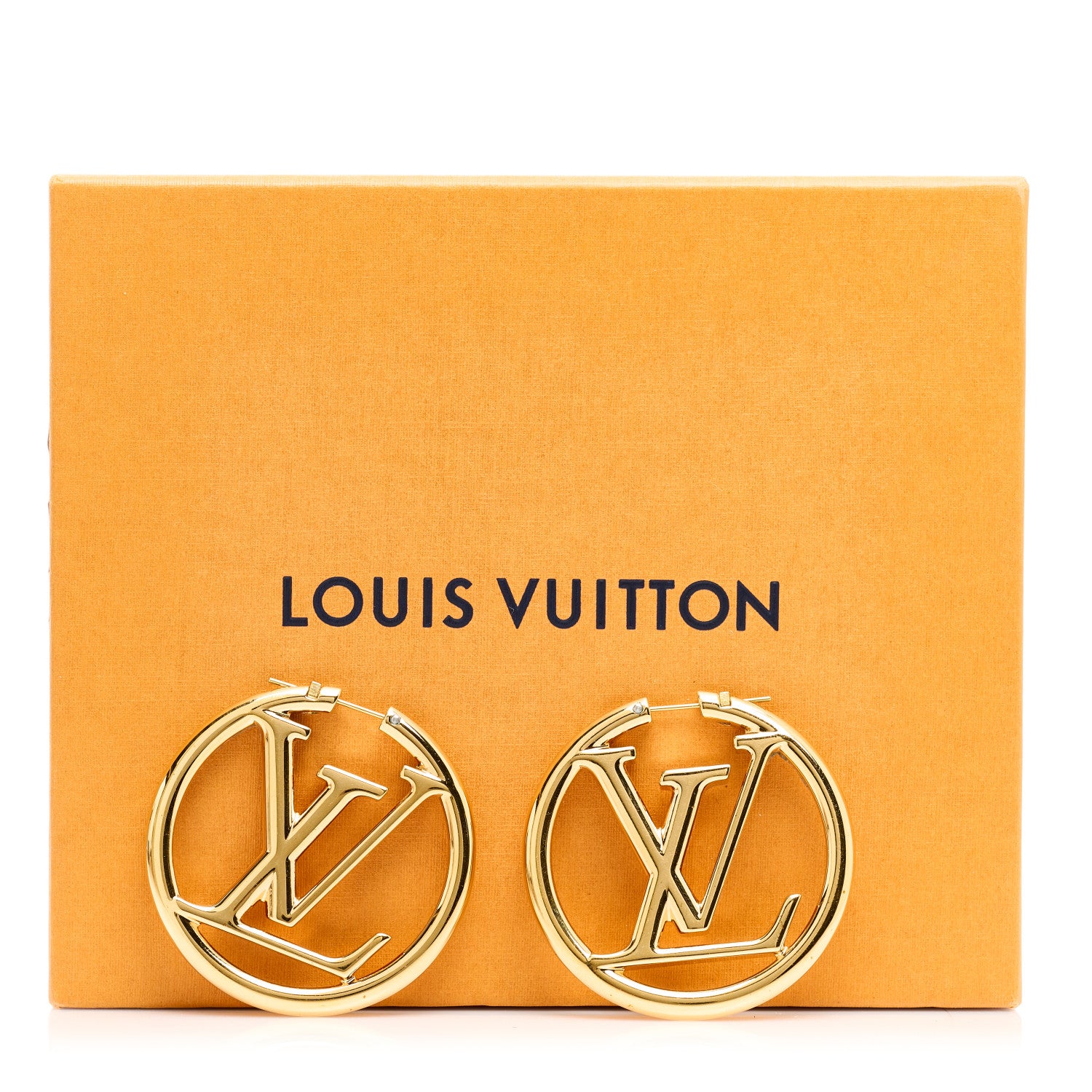 Louis Vuitton Metal Louise Hoop Earrings Gold 5 of 5