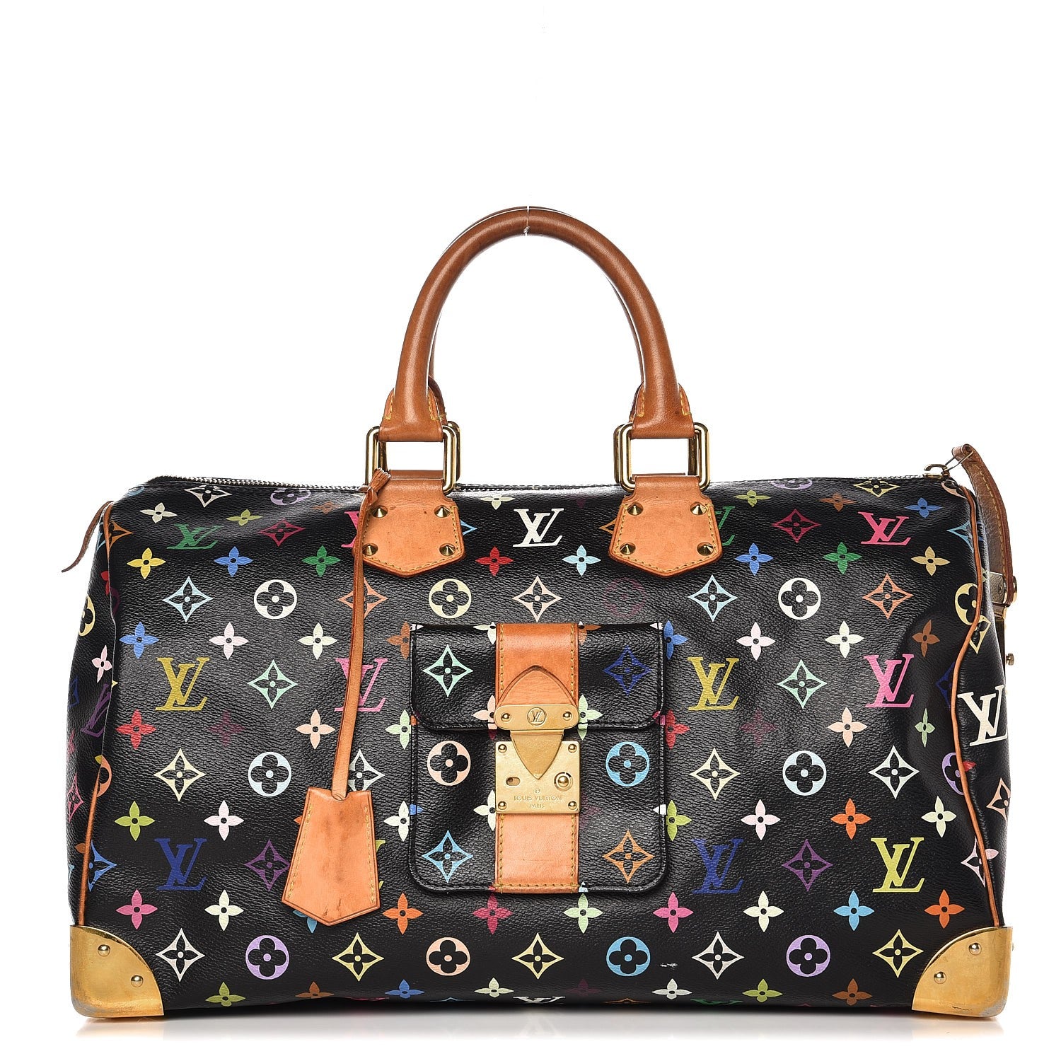 Louis Vuitton Monogram Multicolor Speedy 40 Black 1 of 15