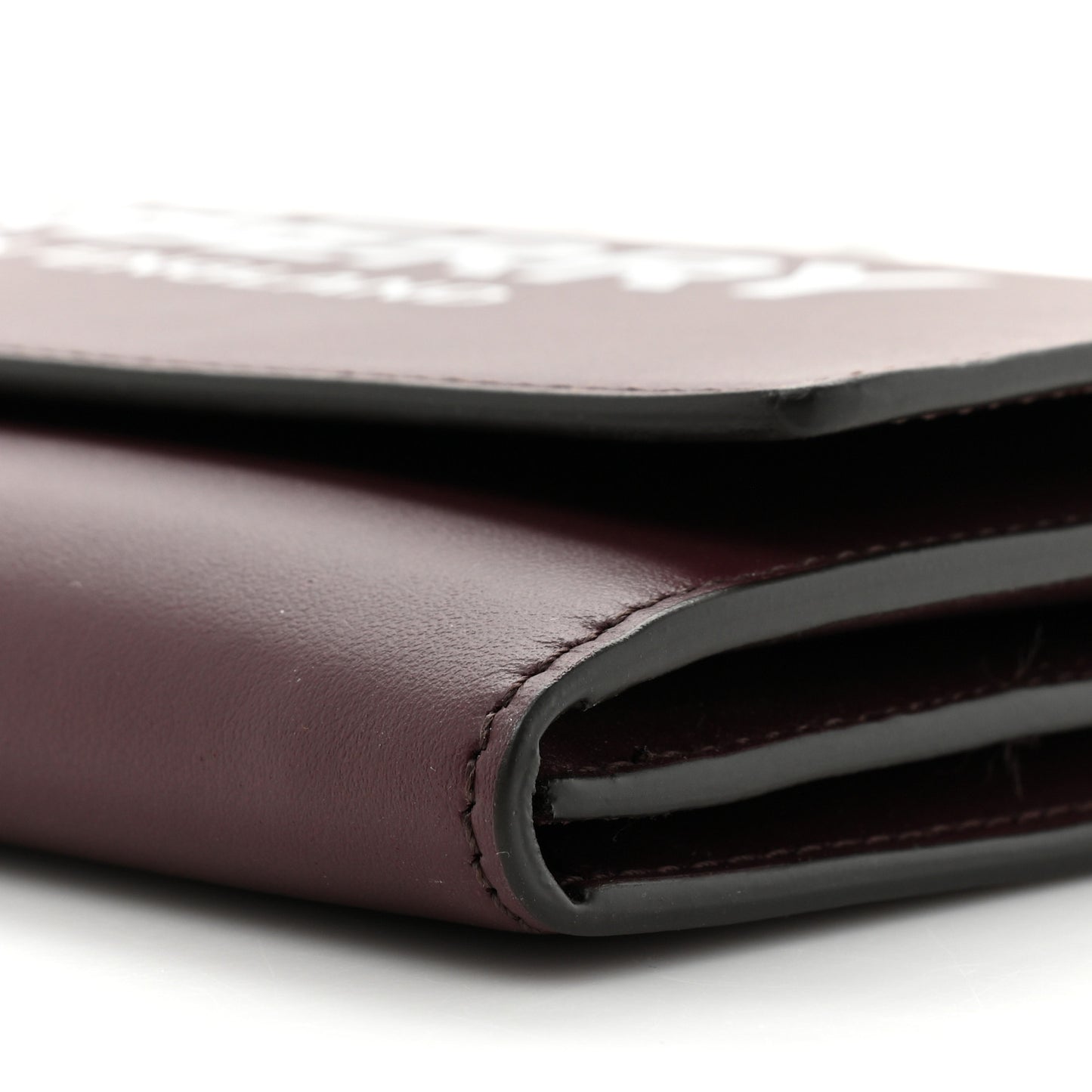 Calfskin Logo Hazelmere Wallet With Detachable Strap Deep Maroon