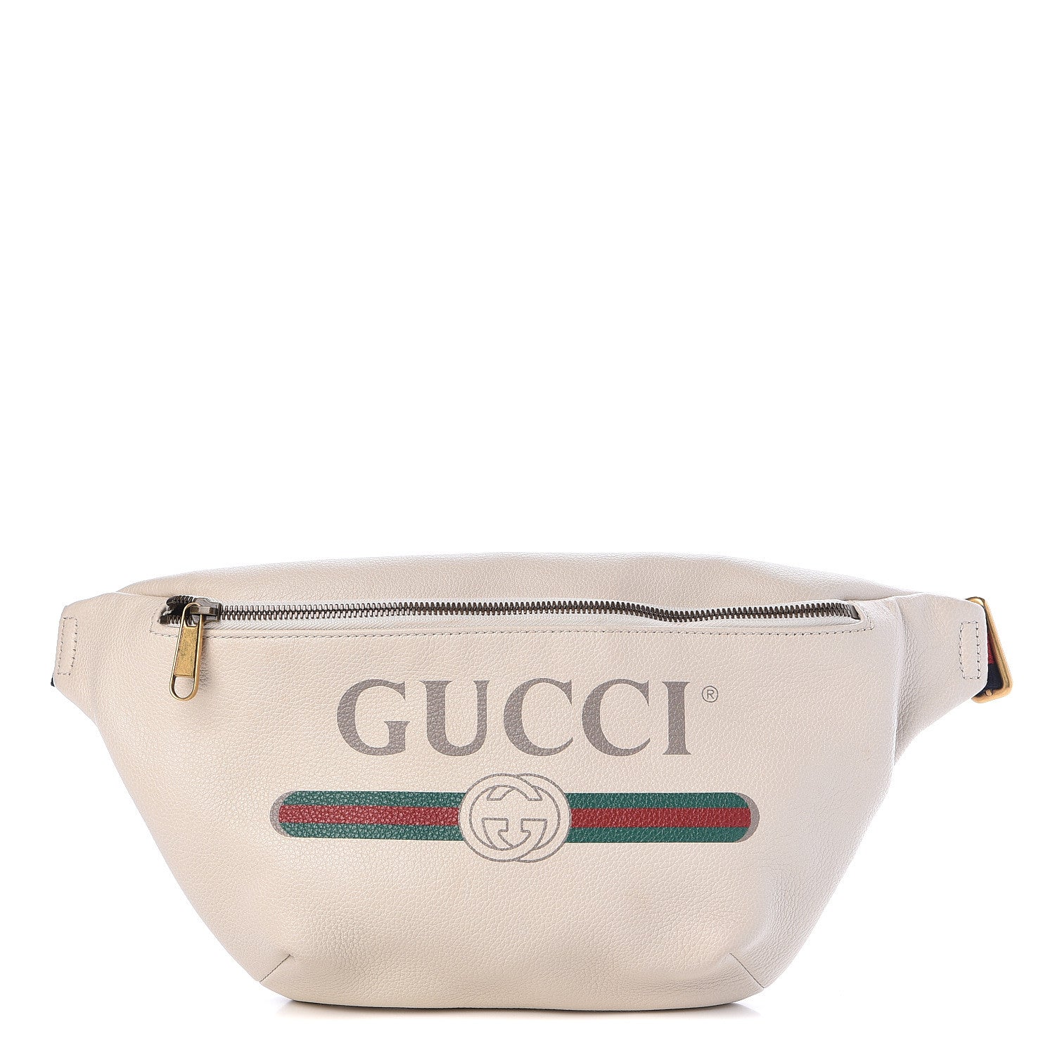 Gucci Grained Calfskin Logo Belt Bag White 1 of 18