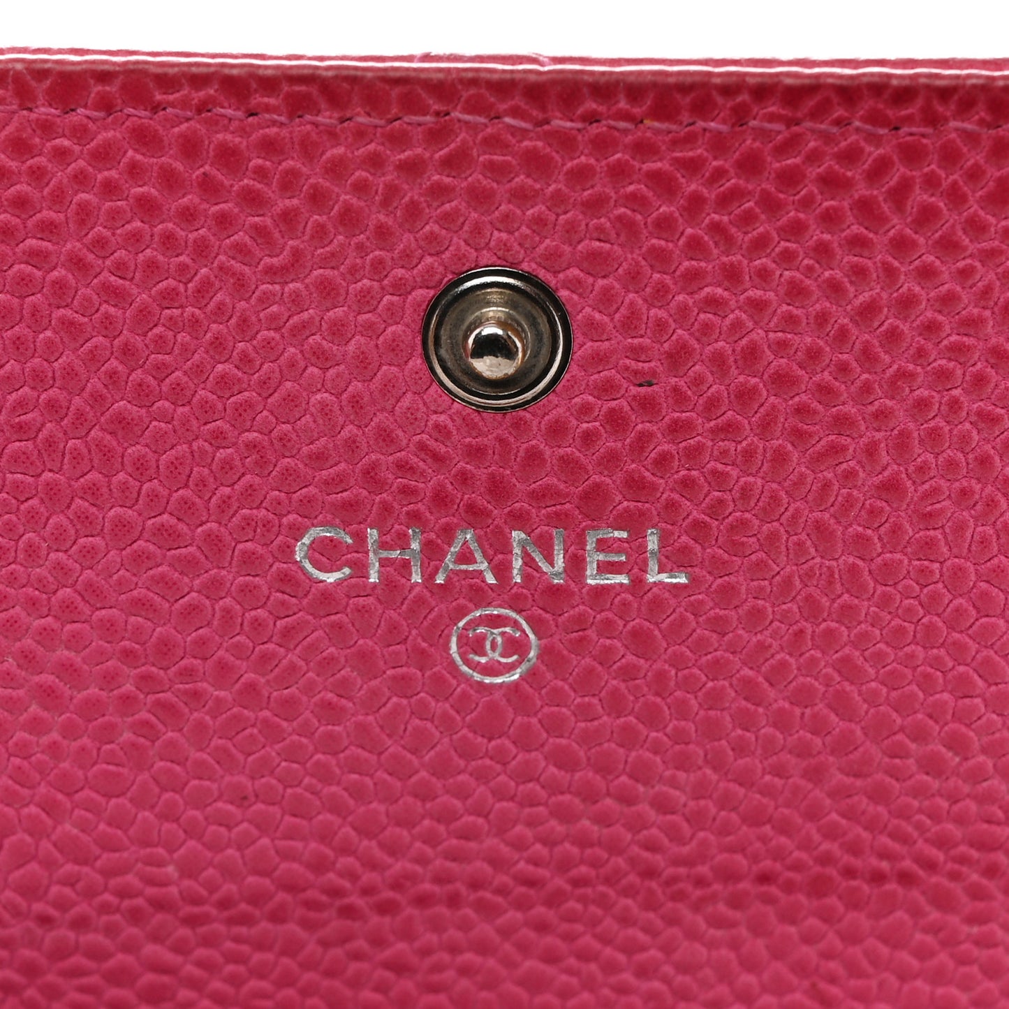 Caviar Quilted Large Gusset Flap Wallet Pink