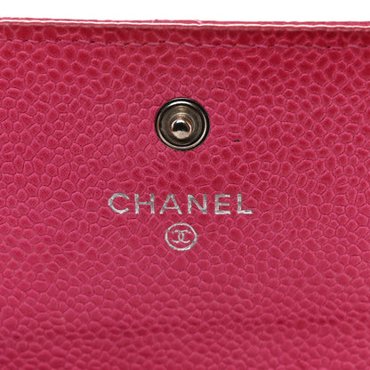 Chanel Caviar Quilted Large Gusset Flap Wallet Pink 4 of 17