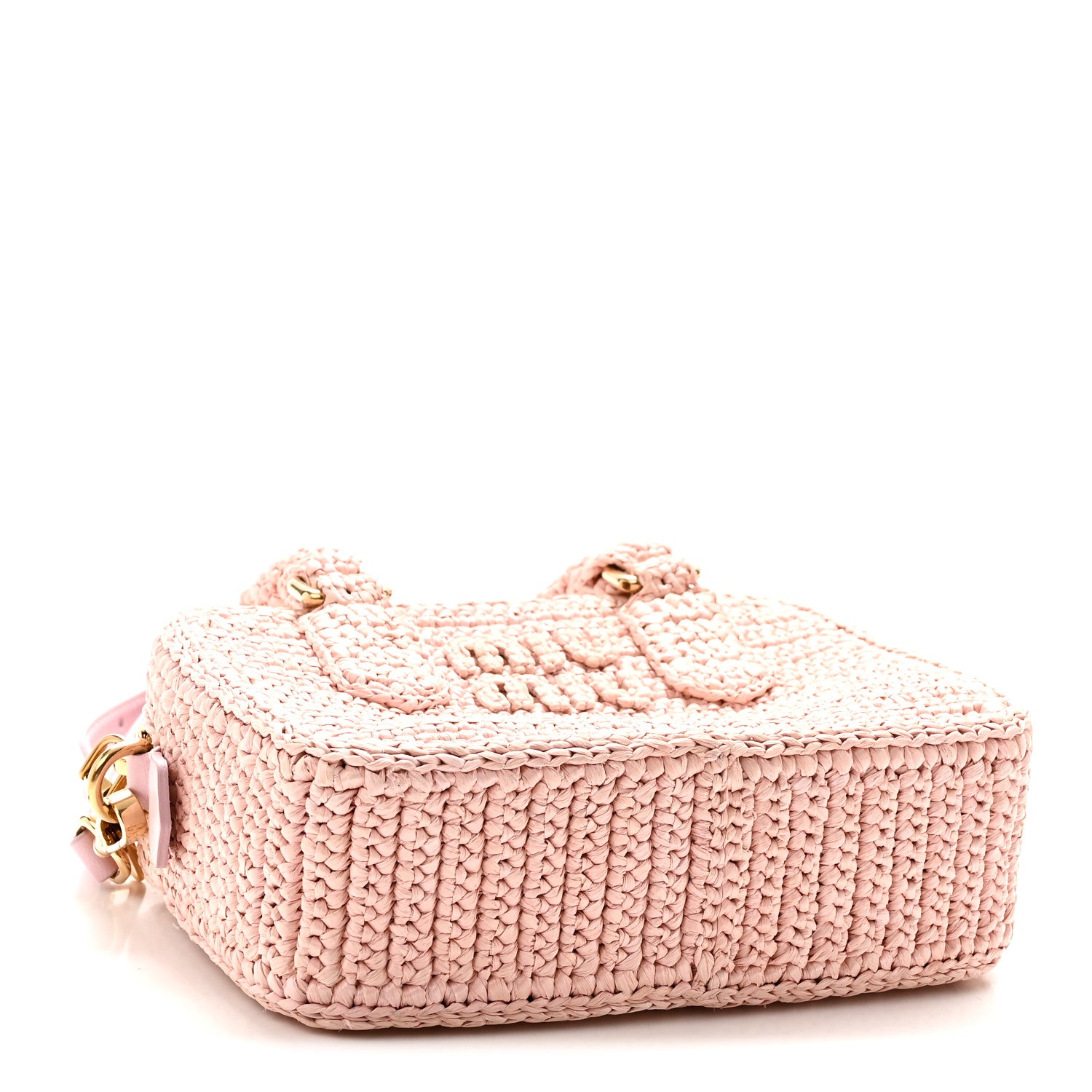 Miu Miu Crochet Calfskin S Narrow Arcadie Alabaster Pink 1939683
