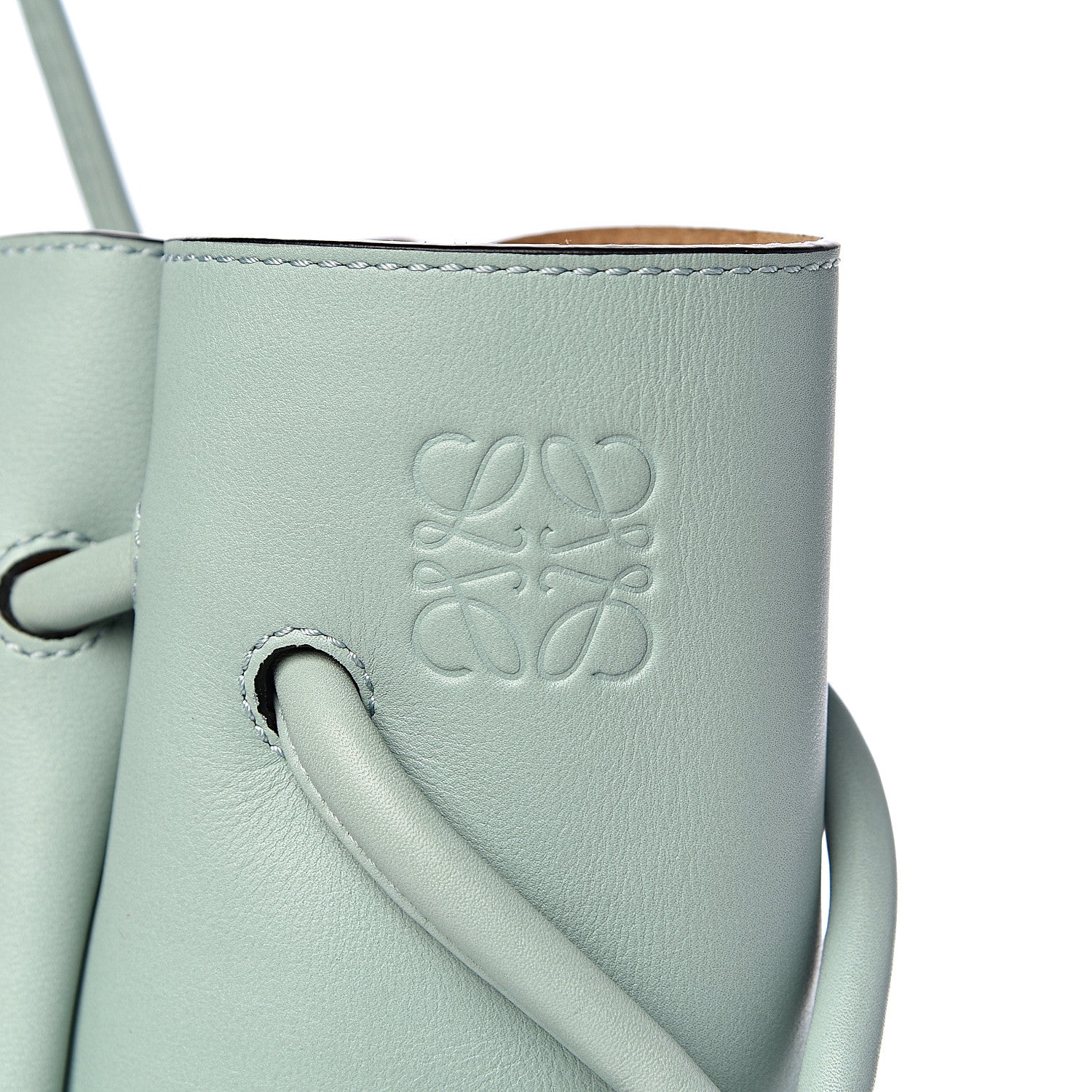 Loewe Calfskin Small Flamenco Knot Bag Light Blue 8 of 13