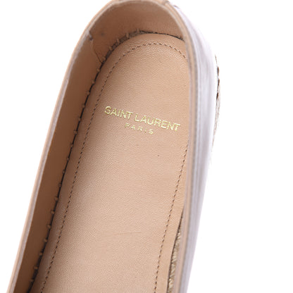 Saint Laurent Lambskin Monogram Espadrilles 40 Nude 6 of 7